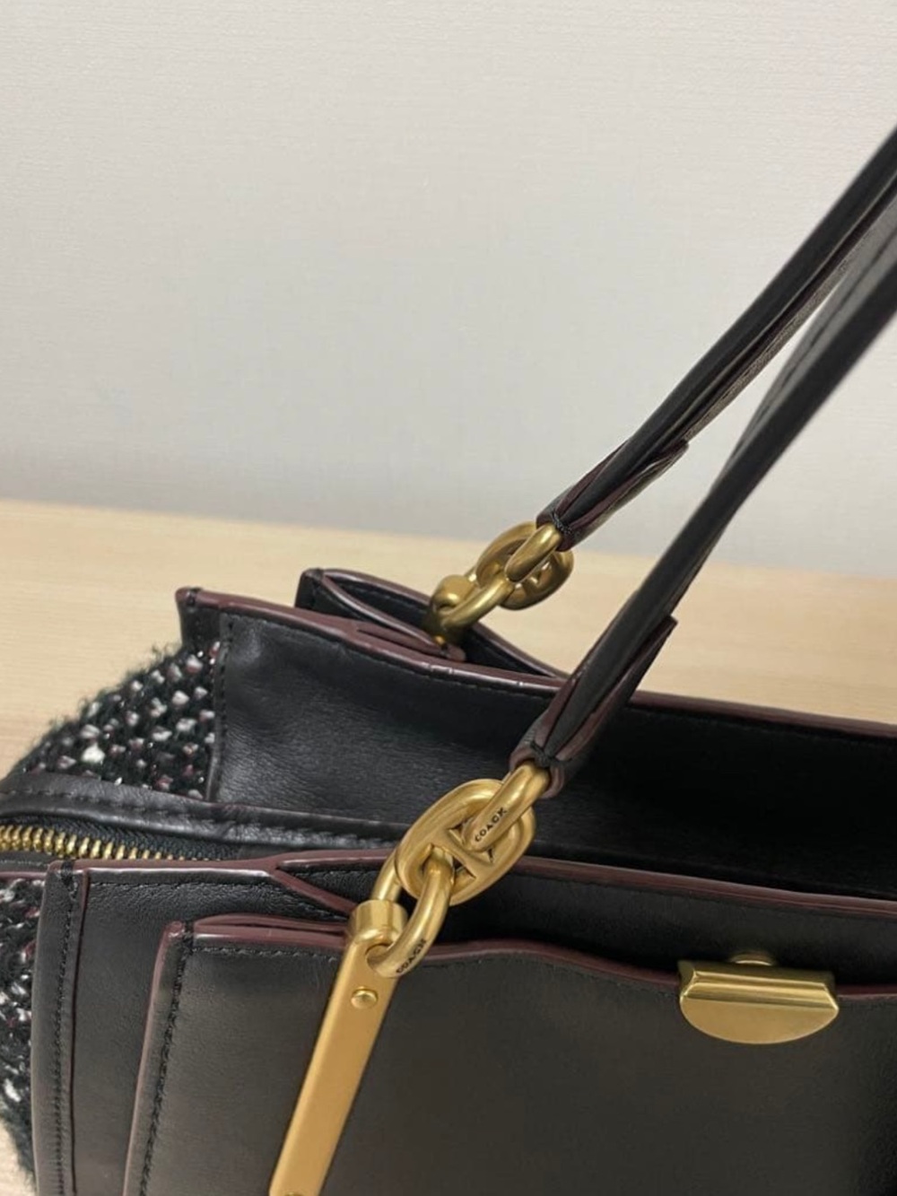 Coach Dreamer 24 Leather Tweed Satchel EUC (no crossbody) - Picture 13 of 13